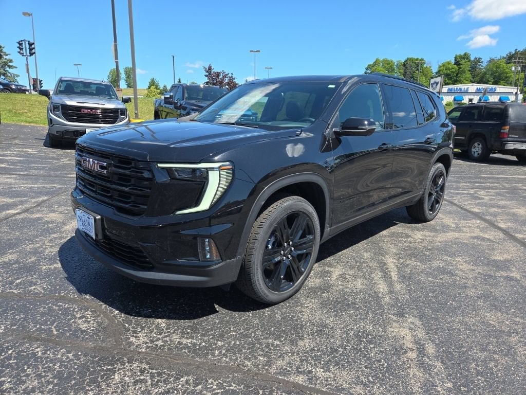 2025 GMC Acadia Elevation in Ebony Twilight Metallic — front three-quarter view