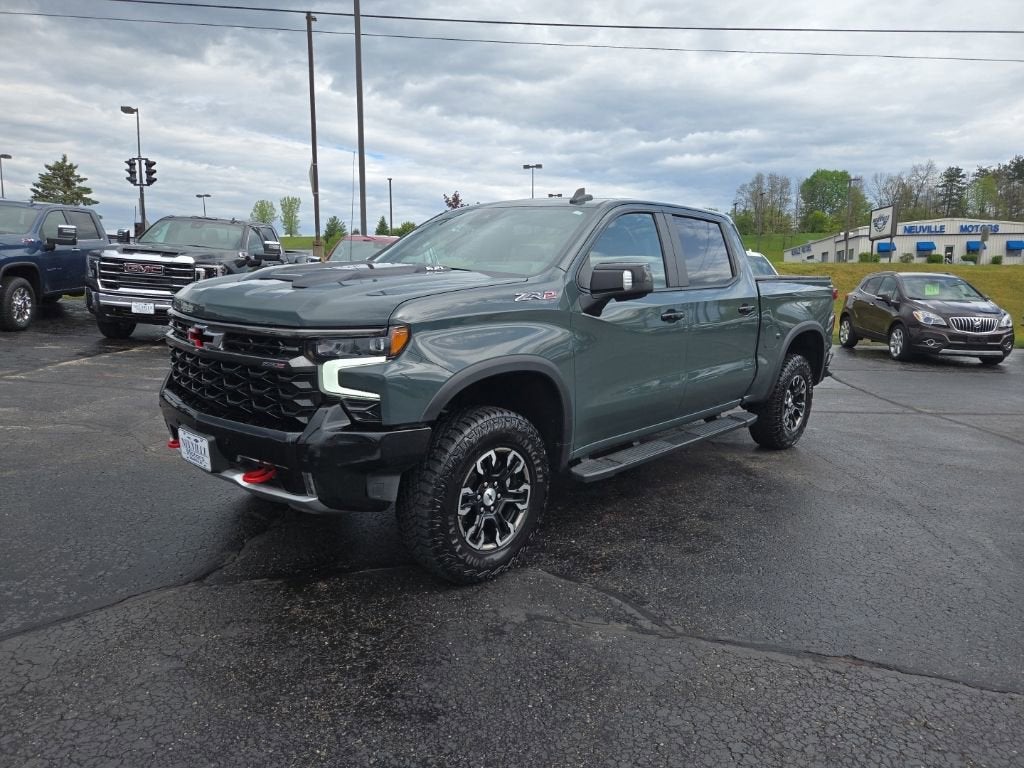2025 Chevrolet Silverado 1500 ZR2 in Cypress Gray — front three-quarter view