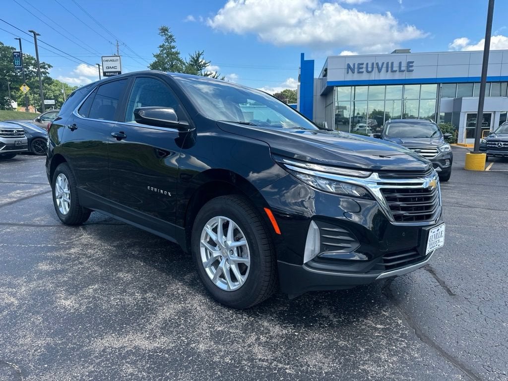 2022 Chevrolet Equinox LT in Mosaic Black Metallic — front three-quarter view