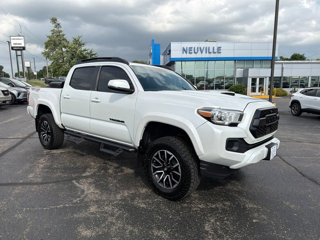 2021 Toyota Tacoma TRD Sport in Off-White — front three-quarter view