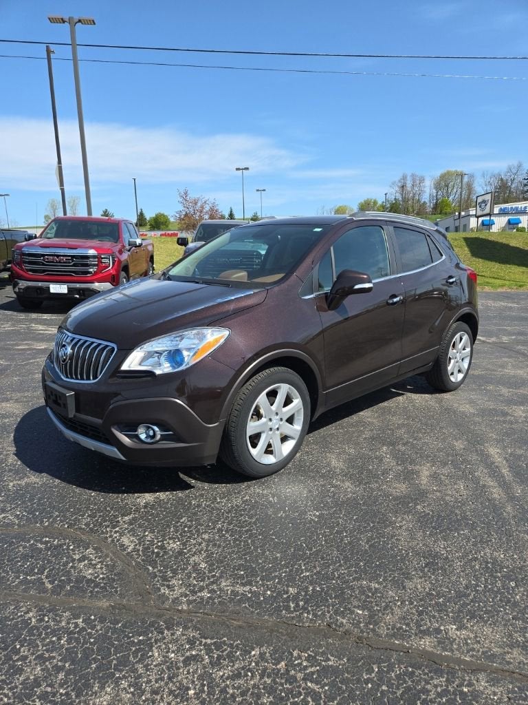 2015 Buick Encore Leather in (Includes (Bqu) Dark Cocoa Ash Lower Accent Color.) — front three-quarter view